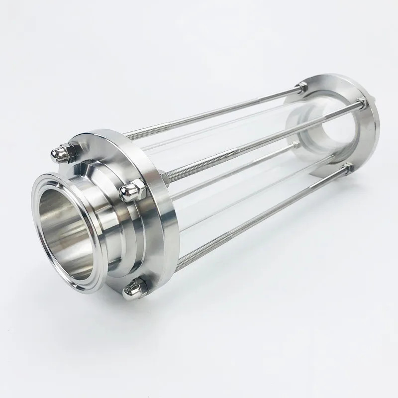 Long Style 2"(51mm)OD64 High Quality Flow Sight Glass Diopter Length 300mm   SS304