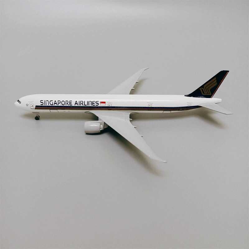 C Aircraft Model 20Cm 1:400 Singapore B777 Metal Replica Alloy Material Aviation Simulation Toys Bo