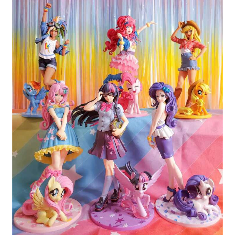 C My Little Pony Bishoujo Rarity Sunset Shimmer Jack Twilight Sparkle Pinkie Pie Anime PVC Action F