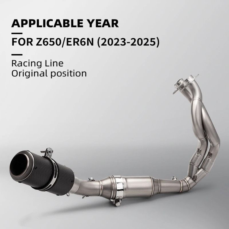 For ER6N Versys 650 Z650 ninja 650 Complete exhaust system muffler sensor front middle connection t