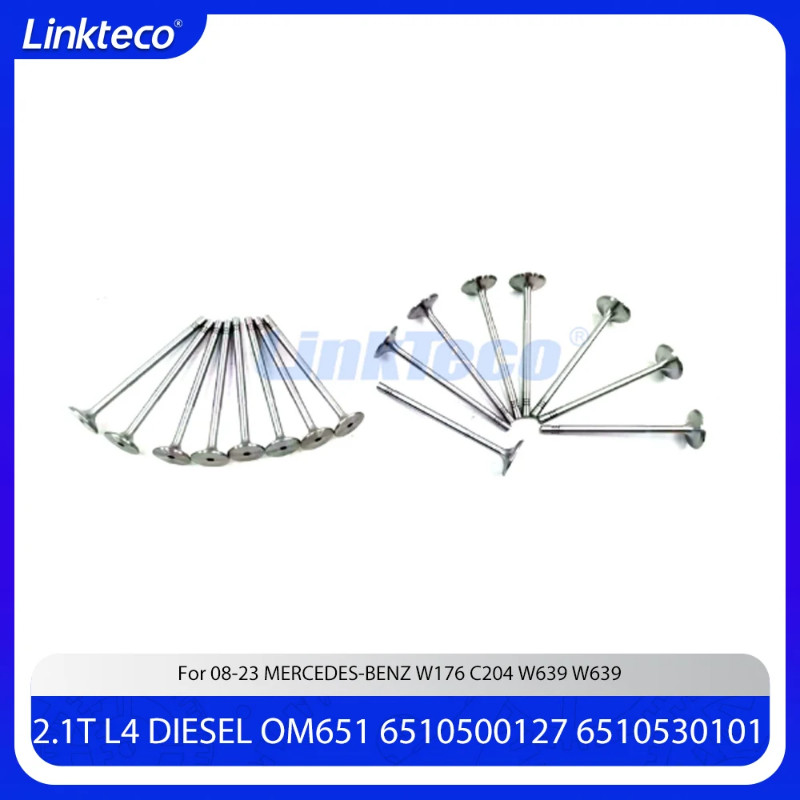Engine part 16X Exhaust Intake Valve Fit 2.1 L L4 DIESEL For 08-23 2.1L MERCEDES-BENZ W176 C204 W63