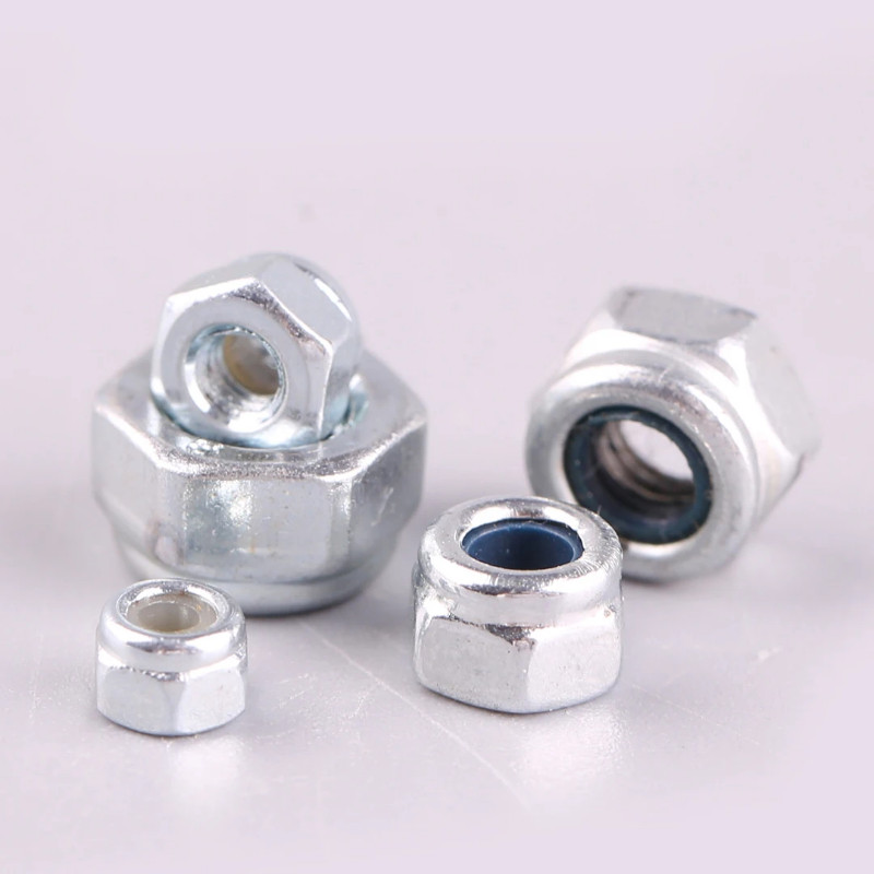 20PCS M2 M2.5 M3 M4 M5 Stainless Steel Nylon Insert Hex Lock Nuts Hexagon Nyloc Self Locking Nut An