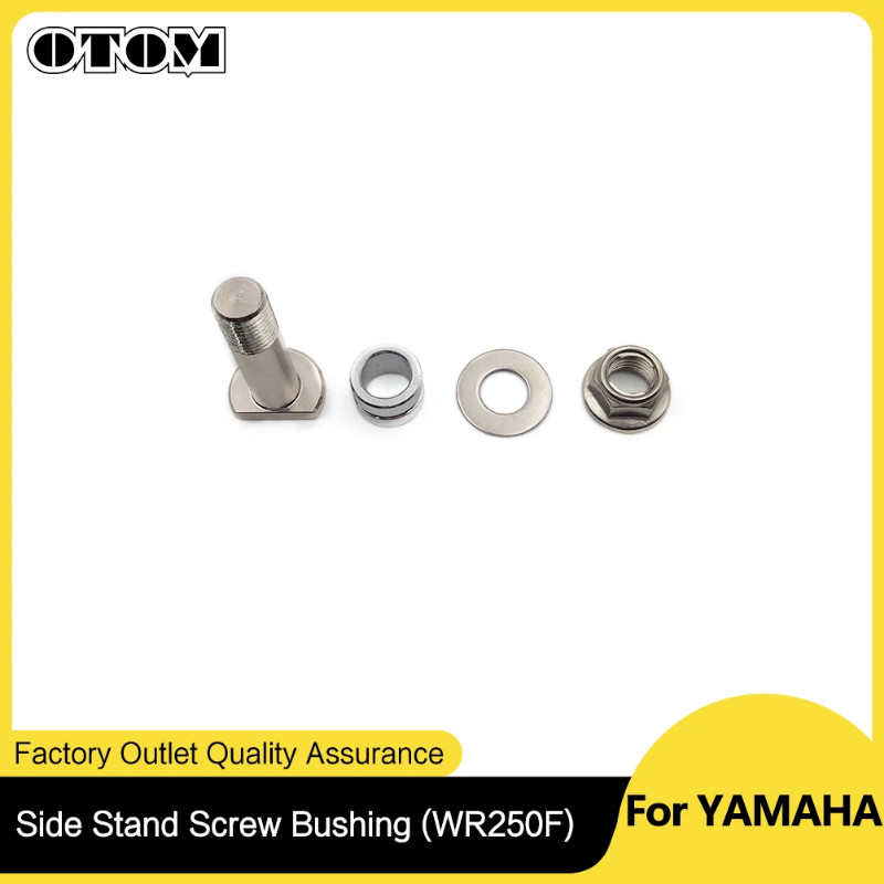 OTOM 2023 Motorcycle Side Stand Mounting Screw Bushing Washer Collar Kickstand Nut Bolt For YAMAHA