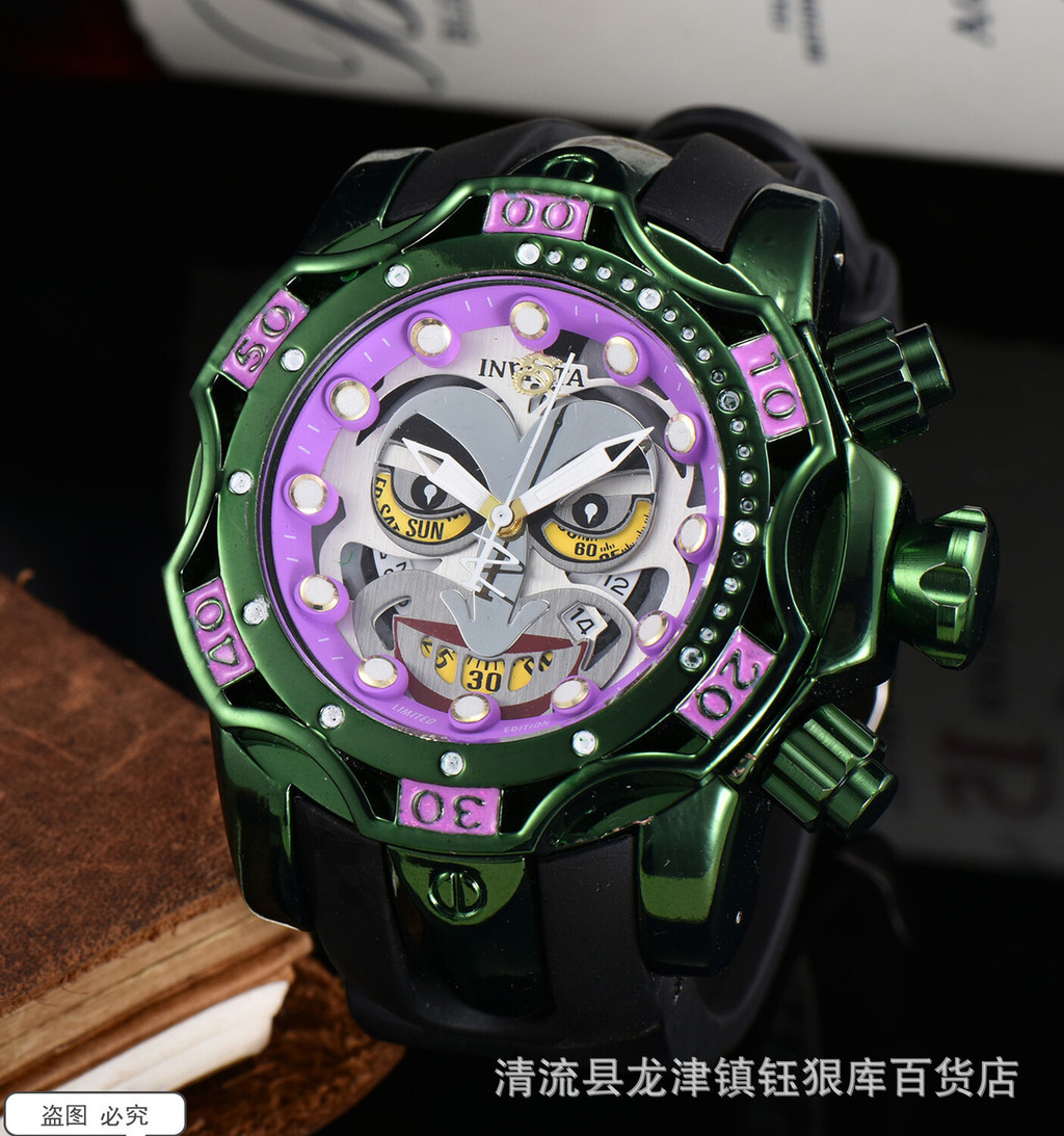 2026 แฟชั่นกีฬา 2020 ผู้ชาย invicta นาฬิกาหน้าปัดขนาดใหญ่นาฬิกาตัวตลกภาพโจรสลัดต้องลงทุน ea4