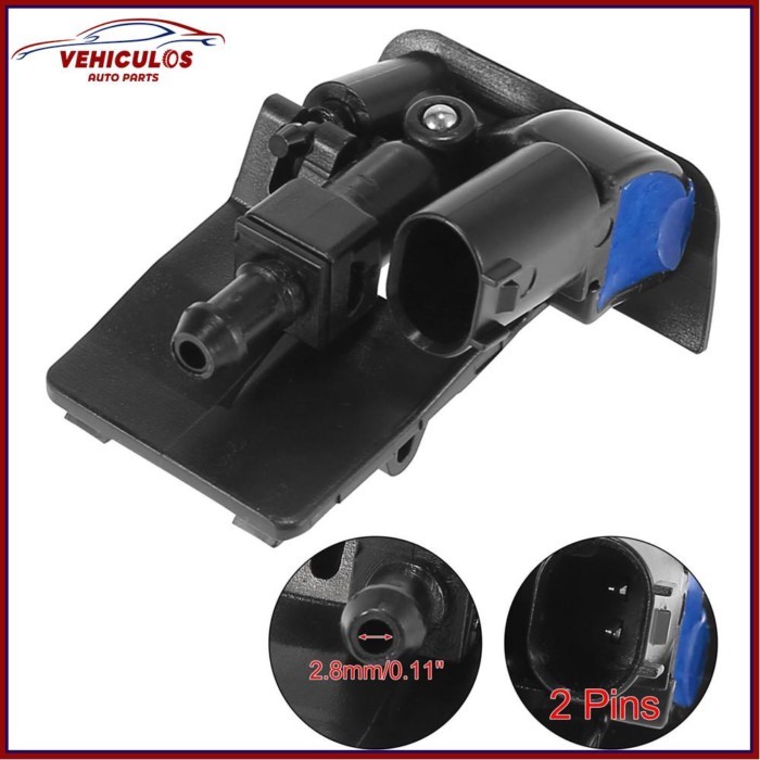 61667183343 2Pins Auto Windshield Washer Nozzles Spray Jet For BMW X1 E84 X6 E71 E72