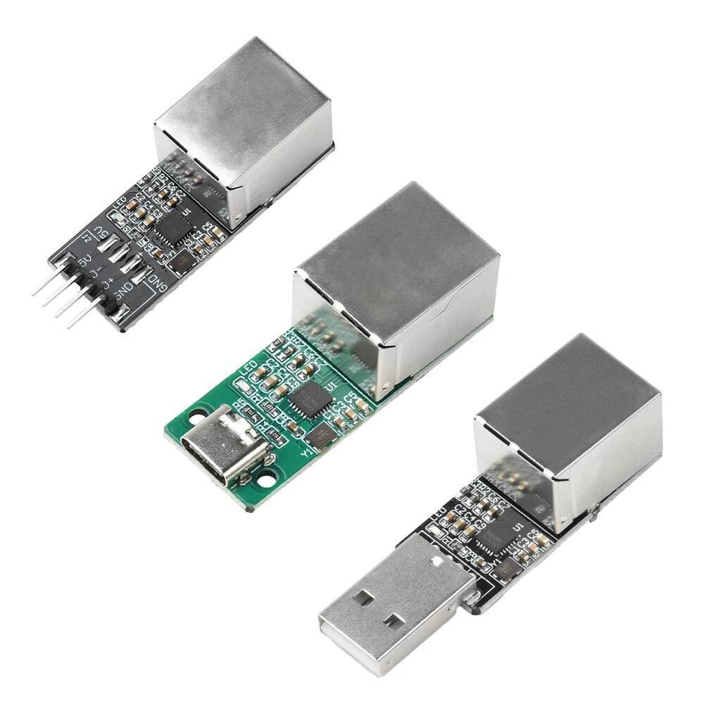 USB to RJ45/Type C ถึง RJ45/Pin to RJ45 Ethernet อินเทอร์เฟซเครือข่ายโมดูล CH397A ใช้งานร่วมกับ USB2