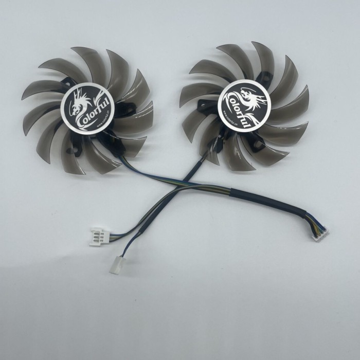 ยี่ห้อใหม่สีสัน Netchi Gtx650Ti GTX660 750ti พัดลมการ์ดกราฟิกควบคุมอุณหภูมิพัดลมคู่เงียบ