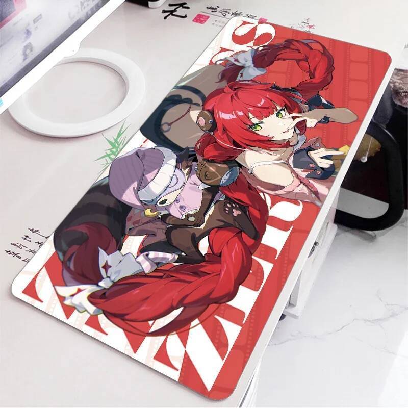 Yuzuha Alice Hoshimi Miyabi แผ่นรองเมาส์ขนาดใหญ่ ZZZ Zenless Zone Zero เสื่อโต๊ะเกมอะนิเมะ Mousepad 