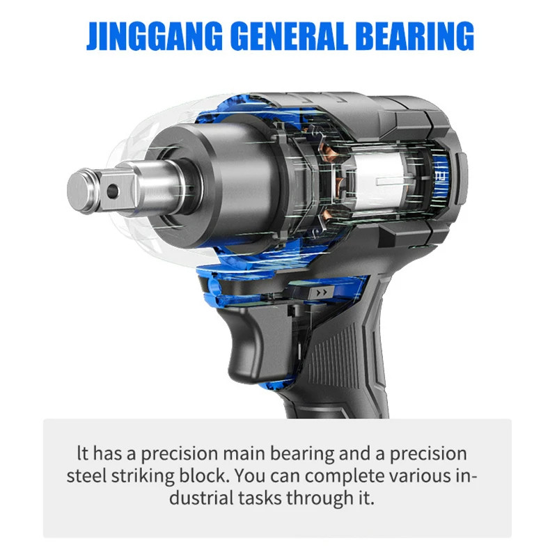 21V brushless electric wrench 350Nm impact wrench rechargeable air gun maintenance and disassembly