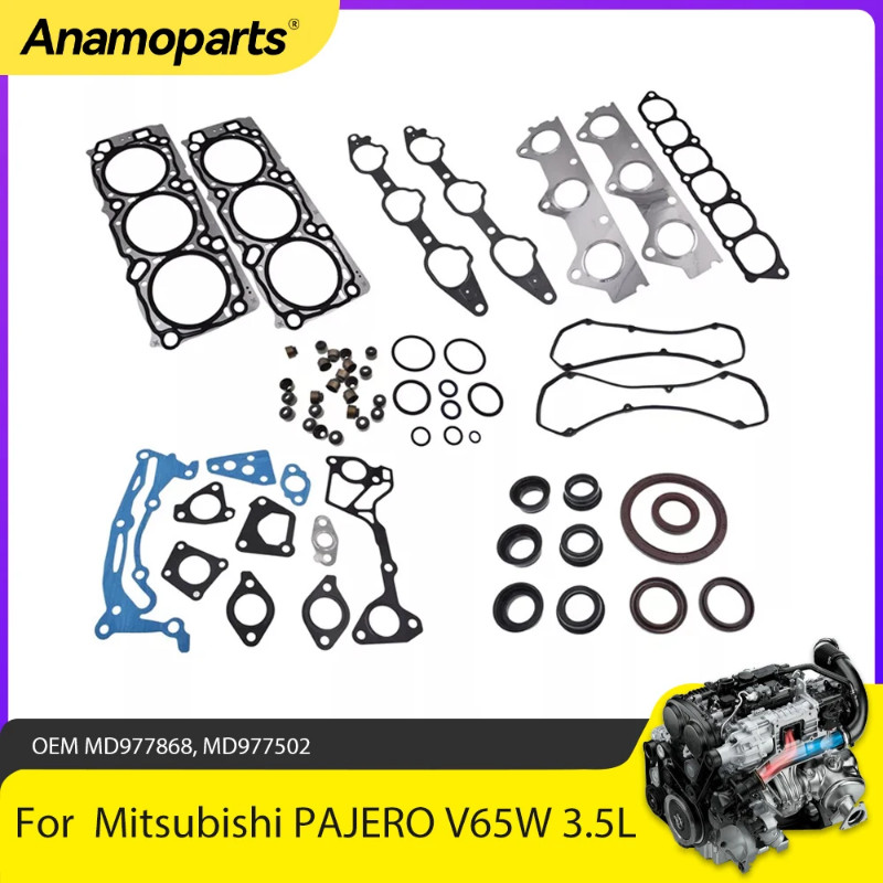 Engine Full Gasket Set Overhaul Kit Fit 3.5 L For Mitsubishi Europe PAJERO MONTERO 3.5L 6G74 V65W V