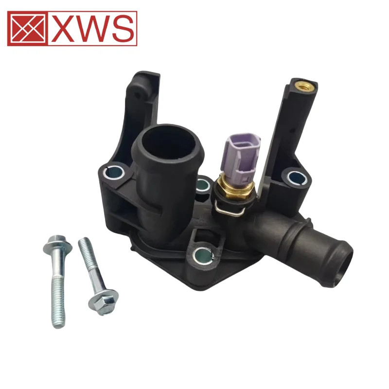 Ford Fiesta Focus 2011-17 1.6L 1.4L Water Outlet Engine Coolant Thermostat Housing + Sensor 7M5G-8K