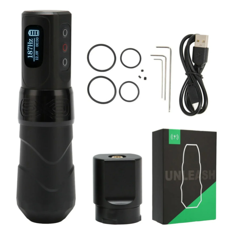 Wireless Tattoo Machine OLED Display Large Capacity Battery Rotary Tattoo Machine Pen Coreless Moto