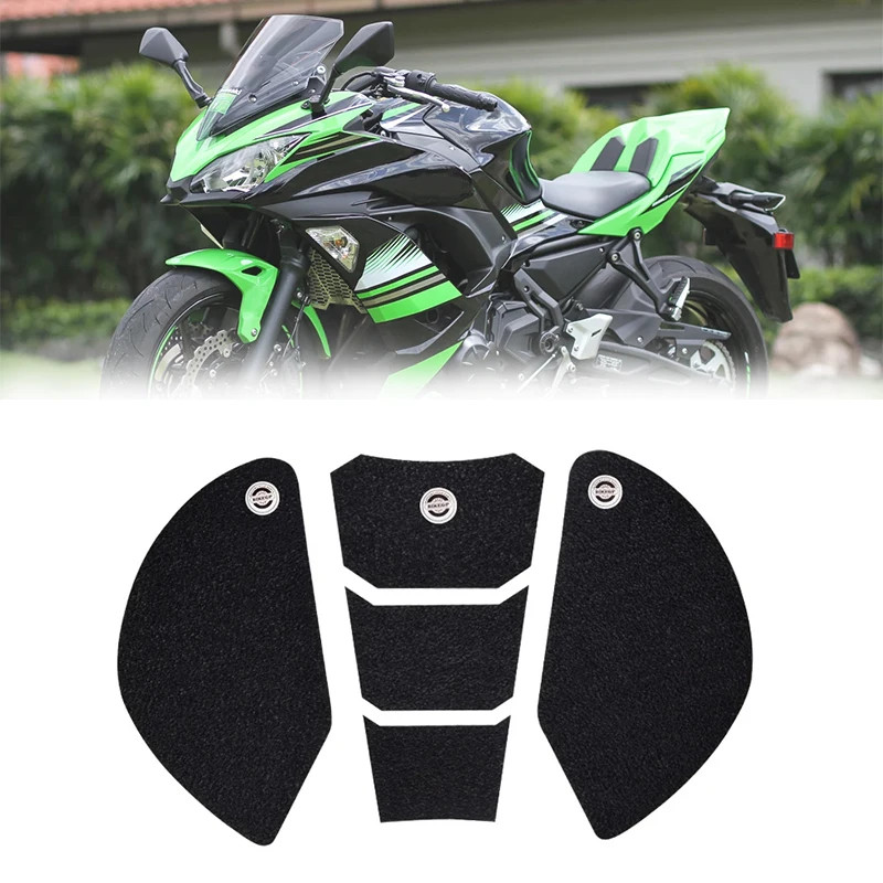 For Kawasaki Z650 NINJA 650 2017-2024 Motorcycle Anti slip Fuel Tank Pad PVC Side Sticker Gas Knee