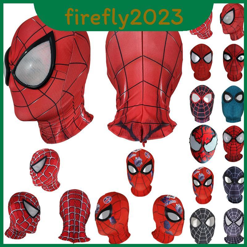 Vibrant Spiderman Spider Man Miles Morales หน้ากาก Headcover ยืดหยุ่นสําหรับผู้ใหญ่