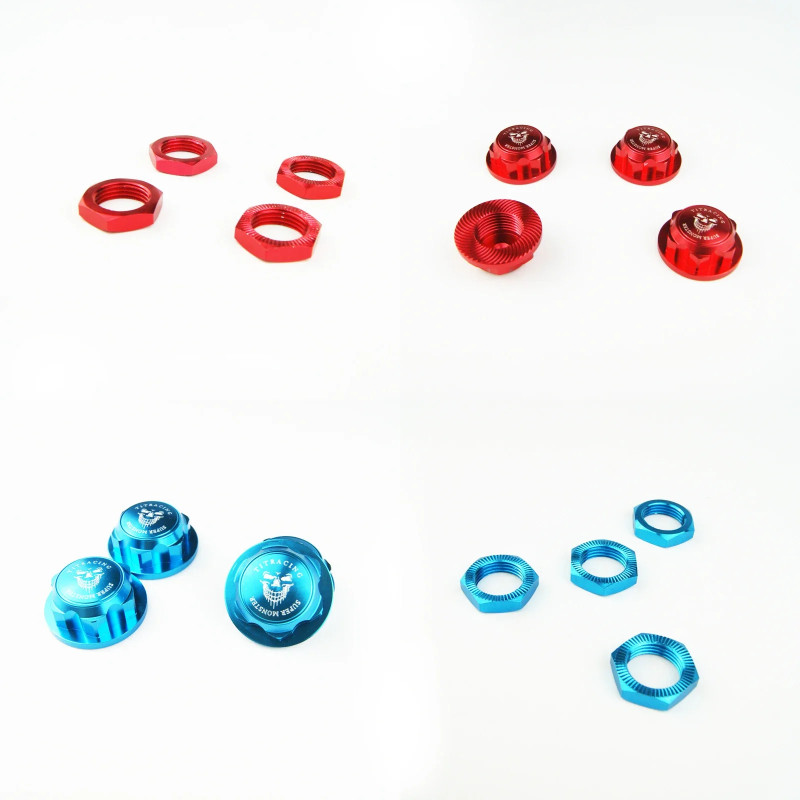 4PCS Set Aluminum Alloy Wheel Nuts for 1/5 Losi 5ive T 5T Rofun Rovan LT KM X2
