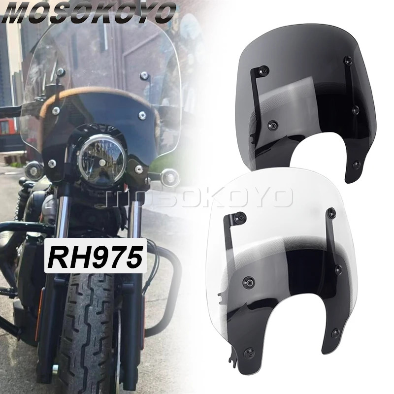 For Harley Nightster 975 RH 975 RH975 2022+ Motorcycle Removable Compact Windshield Wind Deflector