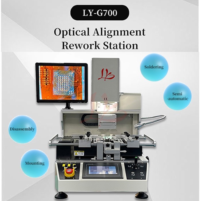New 2024 Re-make Version LY-G700 Hot Air 3 Zones Optical Align BGA Rework Station 220V 110V Power 5