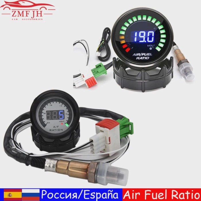 Digital Car Auto Air Fuel Ratio Gauge 12V Racing Air Fuel Meter Indicator Car 52MM Gauge AFR Meter