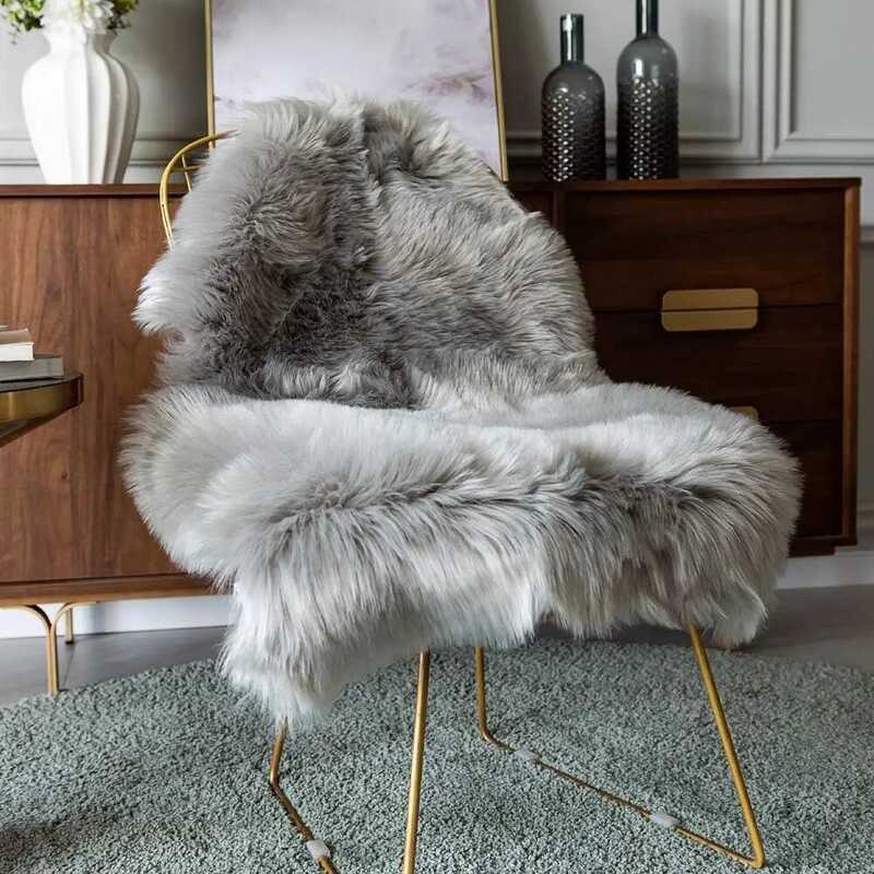 C Soft Shaggy Faux Fur Rug Non-Slip Or Mat 60X0cm Extra Thick Plush Bedroom Rug For Living Room War