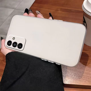 เหมาะสําหรับ Samsung A16 A26 A36 A56 5G เคสโทรศัพท์ใหม่สีด้านโปร่งใสสีขาวน่ารักรูปแบบสาวน้อยเคสโทรศัพท์กันกระแทก MSTC04