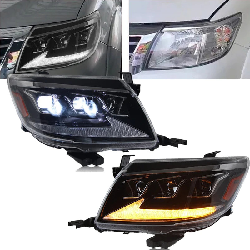 2PCS LED Headlamps for Toyota Hilux VIGO LED Headlight 2011-2014 Headlights Hilux DRL Turn Signal H