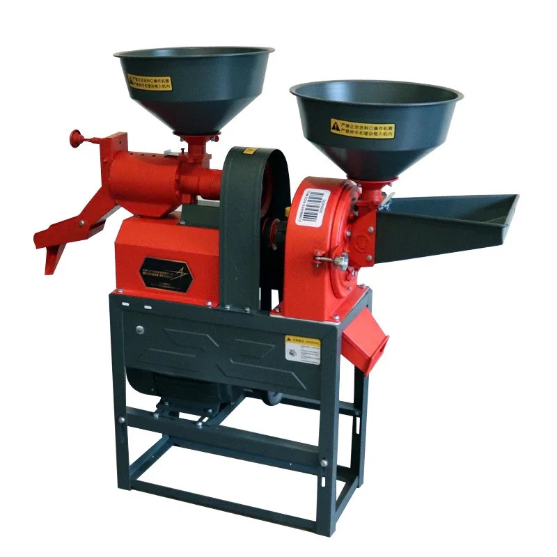 Electric Farm Combined Rice Husk Mill Grinder Machine Rice Flour Milling Crushing Machines Rice Pad