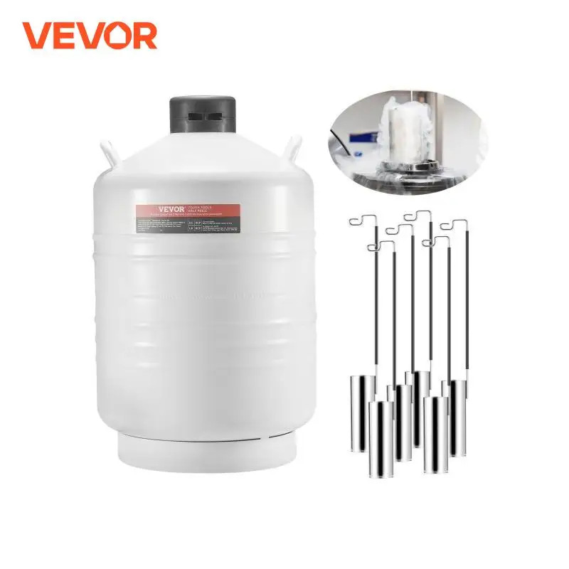VEVOR Liquid Nitrogen Tank 30 L Aluminum Alloy Liquid Nitrogen LN2 Tank Dewar for Beauty Industry S