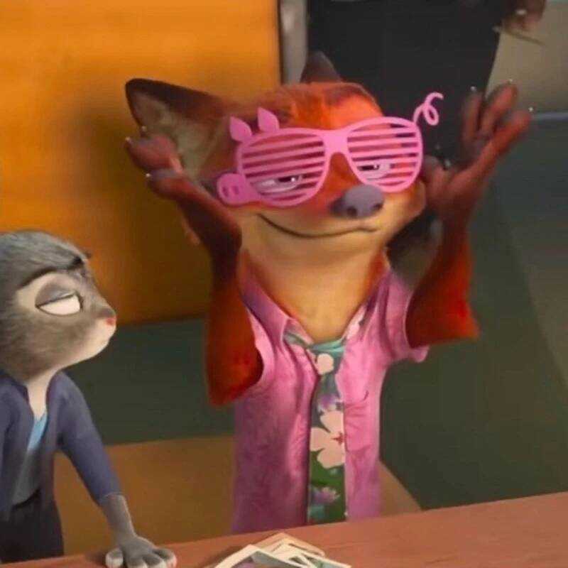 C New Best-Selg Cartoon Animation: 'S Zootopia 2 - Nick's Piggy Glasses3d Craftsmanship