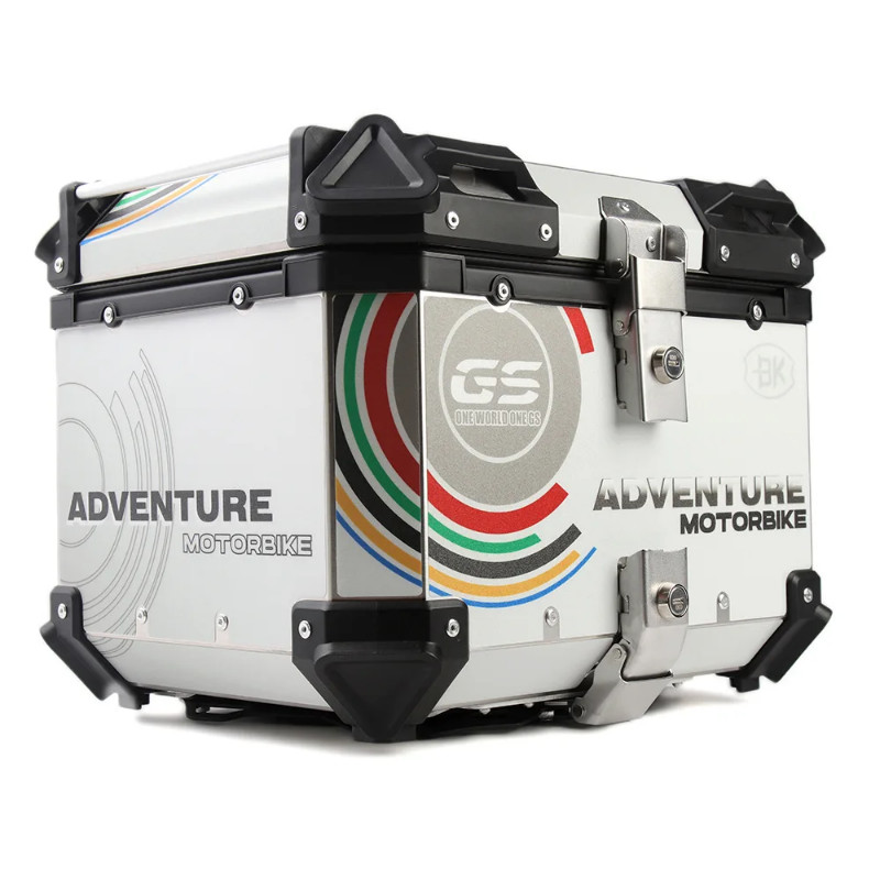 65L Universal Motorcycle Box 55L Aluminum Top Box Large Capacity Travel Motorcycle Luggage Storage