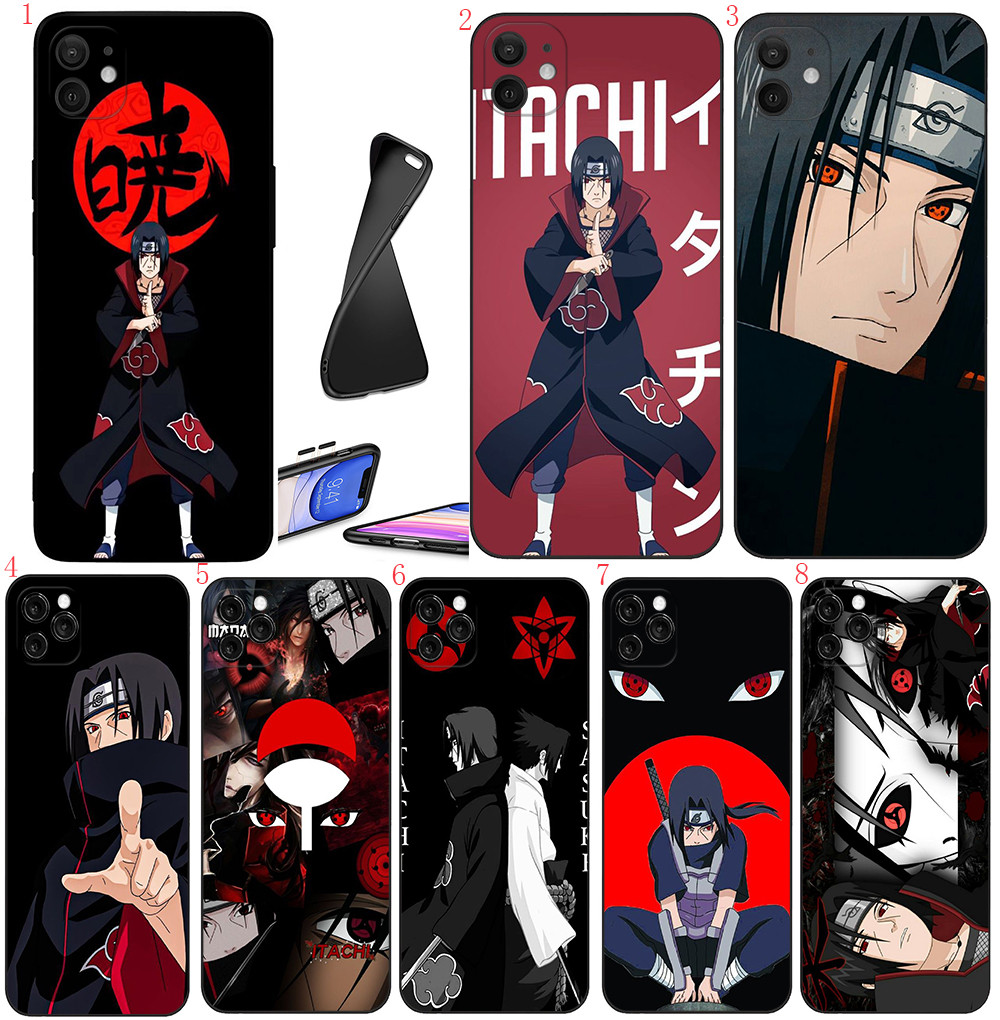 IPhone 12 13 Mini 12 Pro Max 13 14 Pro Max 14 Plus 17 air R20 Uchiha Itachi Soft เคสโทรศัพท์สีดํา