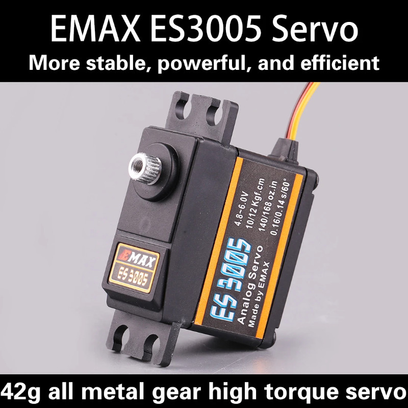 Original EMAX ES3005 Metal Analog Servo42g Waterproof Servo with Gears for RC Car Helicopter Boat A