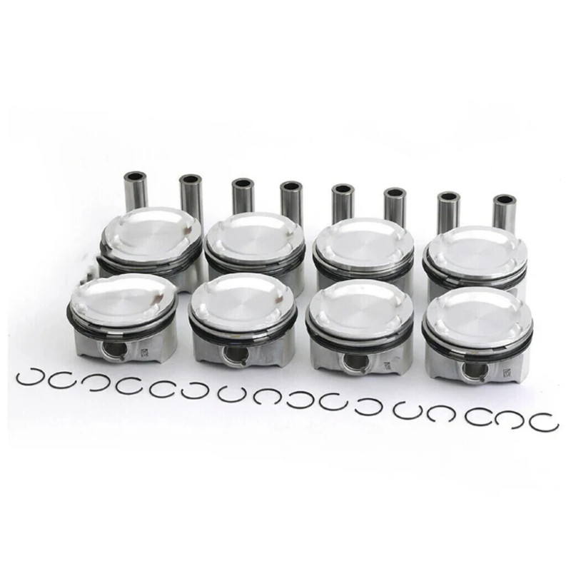 Engine Parts 8x Pistons with Rings Kit Φ89mm Fit 4.4 L N63B44 For BMW M5 M6 X5 X6 M E70 F10 F12 4.4