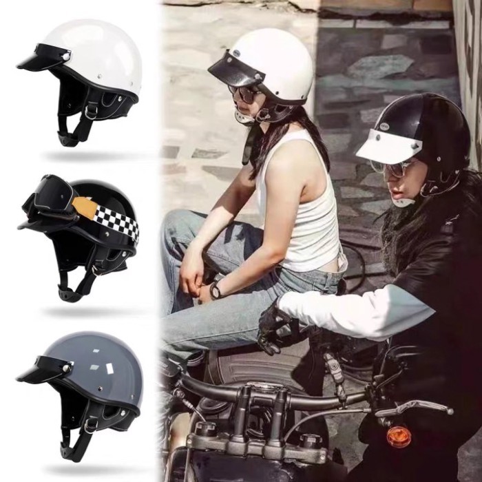 Retro vintage motorcycle helmet scooter half helmet cruiser prince motorcycle helmet