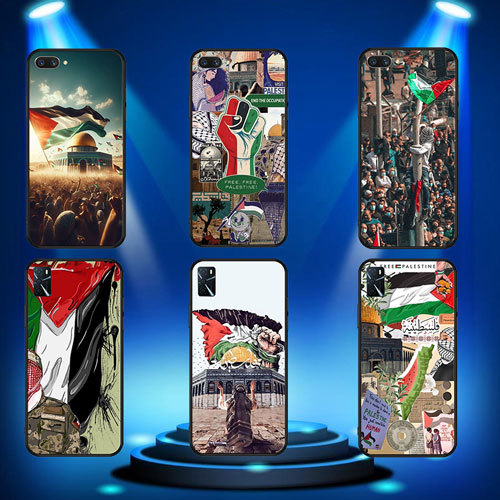 นุ่มสีดํา Samsung Galaxy A5 A6 A6 Plus A7 A8 A8 Plus A9 A01 EU m55 m15 f15 Flag of Palestine4 เคสโทร