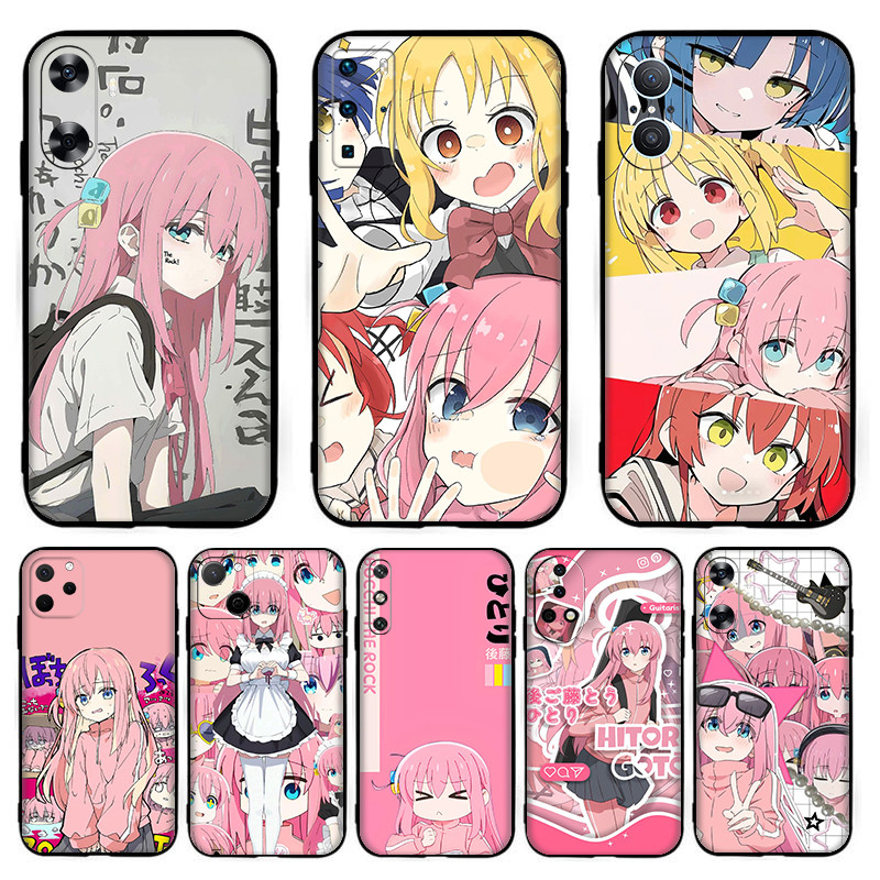 อะนิเมะBocchi The RockสําหรับHuawei Nova 7 10 SE 5T 8i Y61 TPUนุ่มสีดําป้องกันกรณี