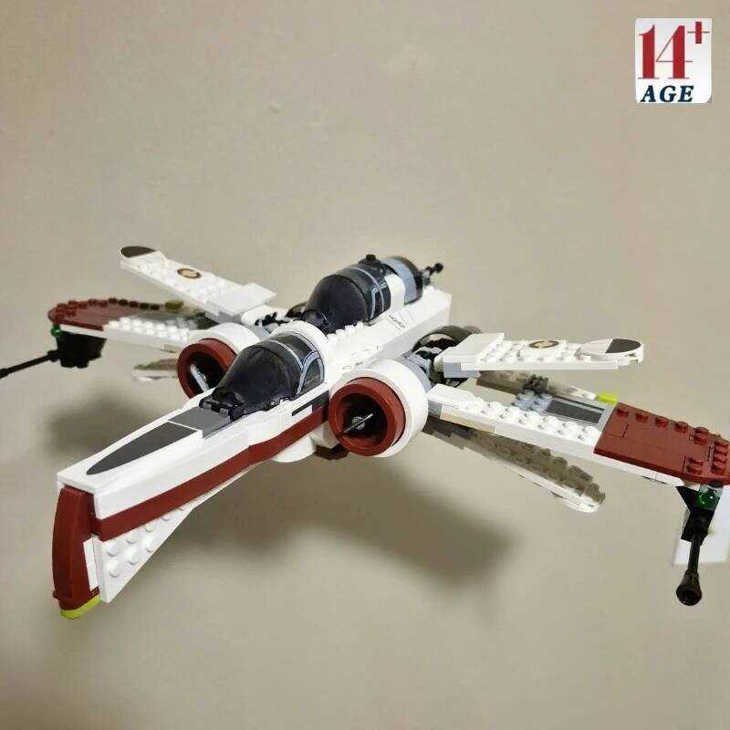 C 2025 47Pcs Space War Arc-170 Starfighter With 4 Figures 75402 Model Assembly Kits For Kids Adult