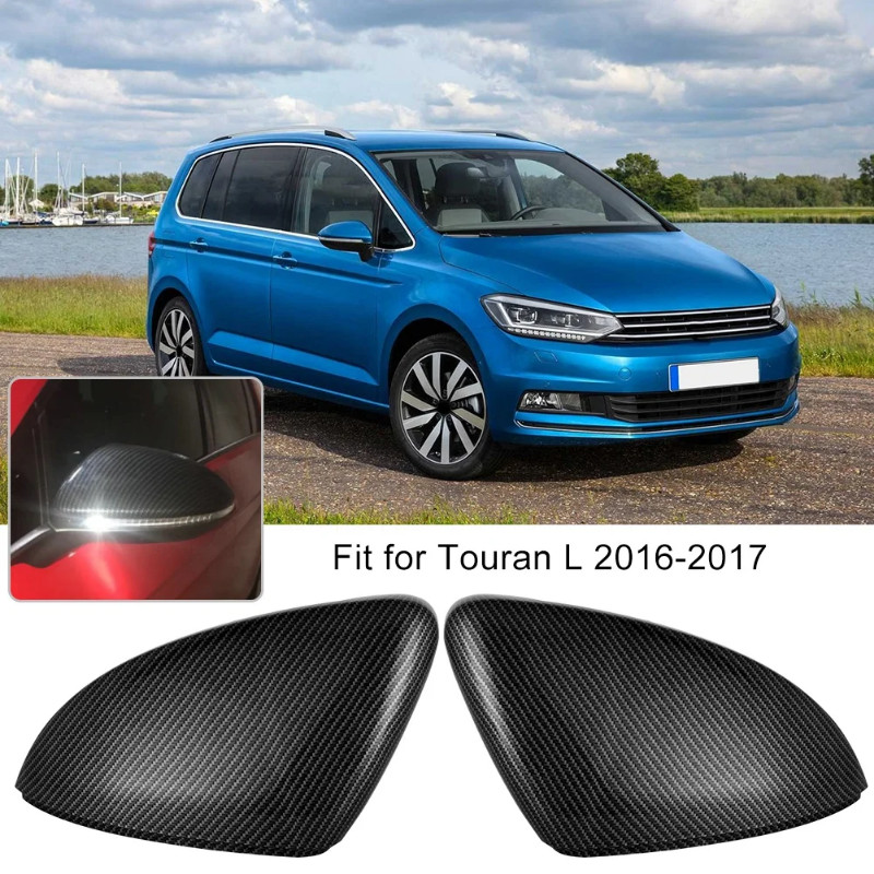 ABS Carbon Fiber Texture Rear View Mirror Covers Replacement Fit For MK7 MK7GTI  MK7.5 Touran