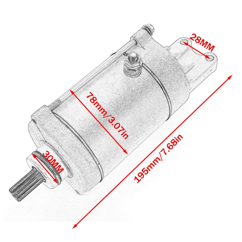 31200-HN8-003 Starter Motor for Honda TRX680 Rincon 680 TRX650FA TRX650FGA A Rincon 650 SXS700 M4 M