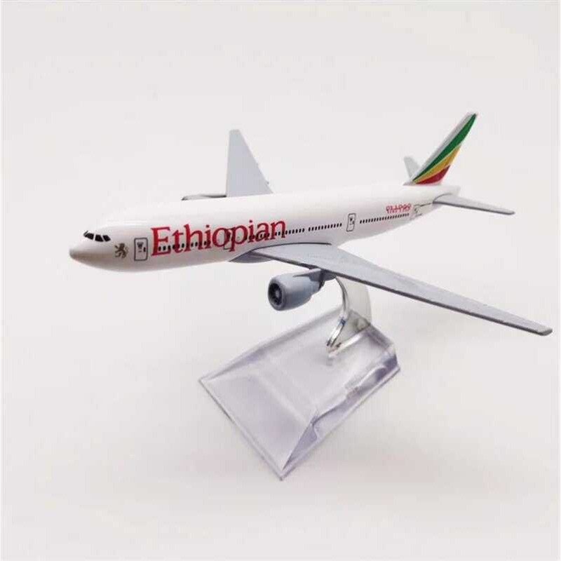 C 16Cm/20Cm Ethiopian Aire Boeing 777 Aircraft Diecast Alloy Plane Model Airplanes With Stand Model