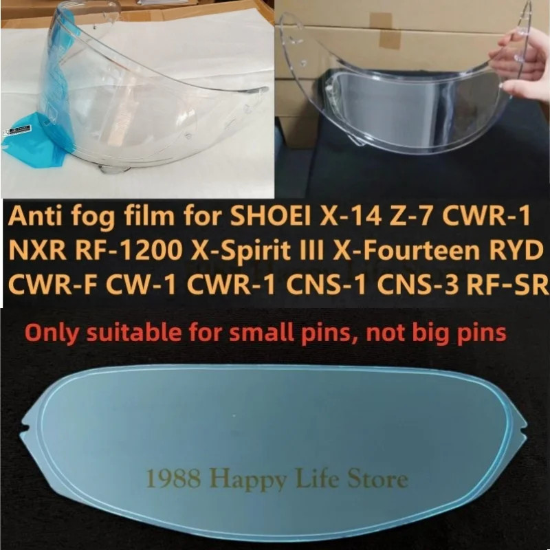 Helmet Visor Anti Fog Film for SHOEI X-14 Z-7 CWR-1 NXR RF-1200 X-Spirit III X-Fourteen RYD CWR-F C