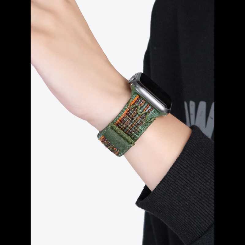 C AA NEW Nylon Sport Strap For Watch Band 4Mm For Nikの Loop Bracelet Iwatch S10 8 7 6 5 4 3 Se2 Ult