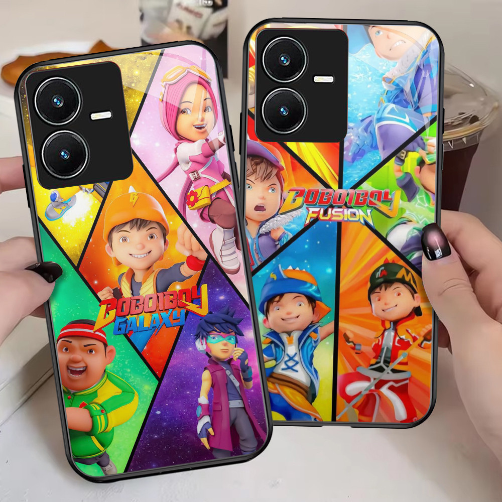 G-59 BoBoiBoy HD แก้วสําหรับ VIVO Y35 Y22 Y75 Y22S V23E Y55 V25 Y28 V23 T1 5G กรณี