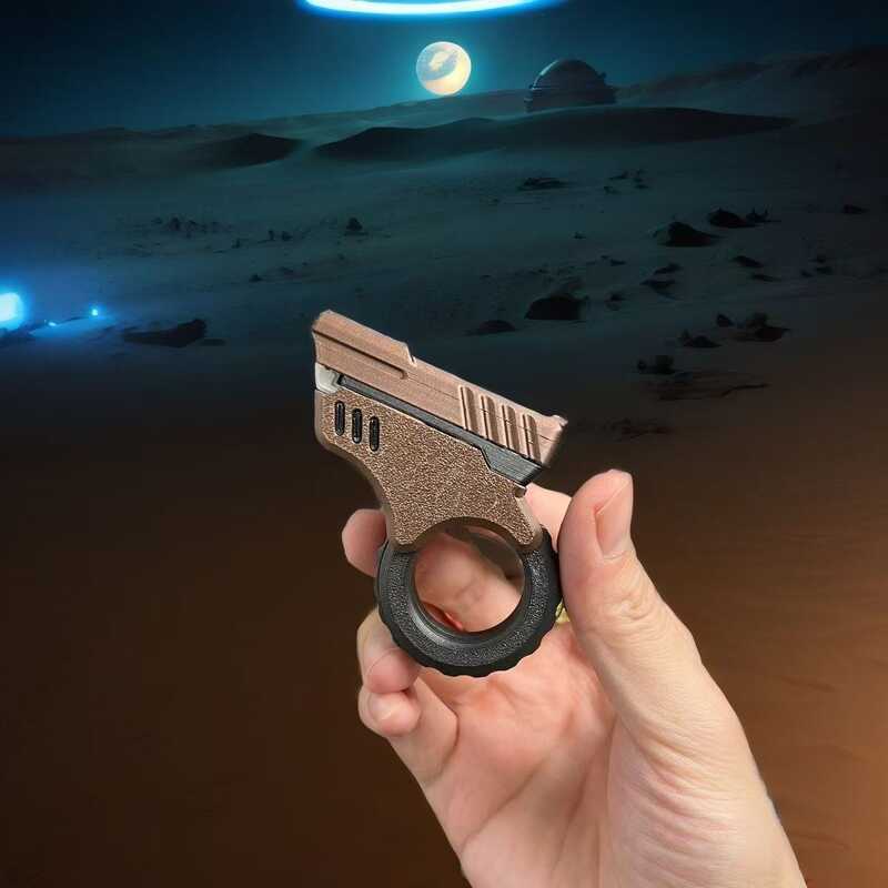 Titok Azu SE3D การพิมพ์ Revolver M1911 กดกดการ์ดหมุนจําลอง edc Decompression ของเล่น