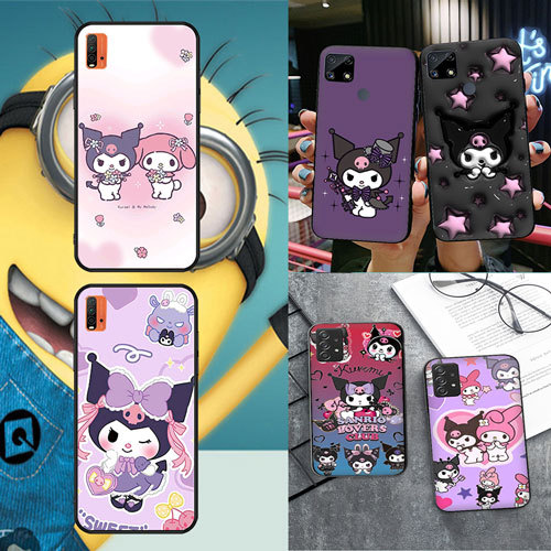 นุ่มสีดํา Samsung Galaxy S7 S7 Edge S8 S8 Plus S9 S9 Plus S10 S10E S25 S25 Ultra Kuromi1 เคสโทรศัพท์