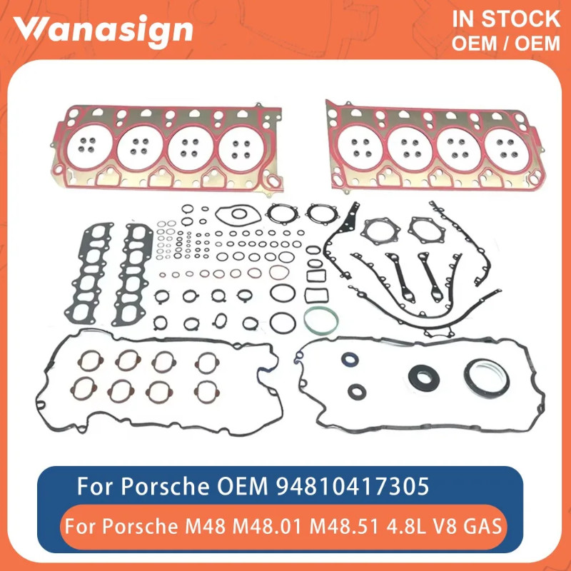 Engine Full Head Gasket Set Fit 4.8 L For Porsche Cayenne Panamera S GTS Turbo M48 M48.01 M48.51 4.