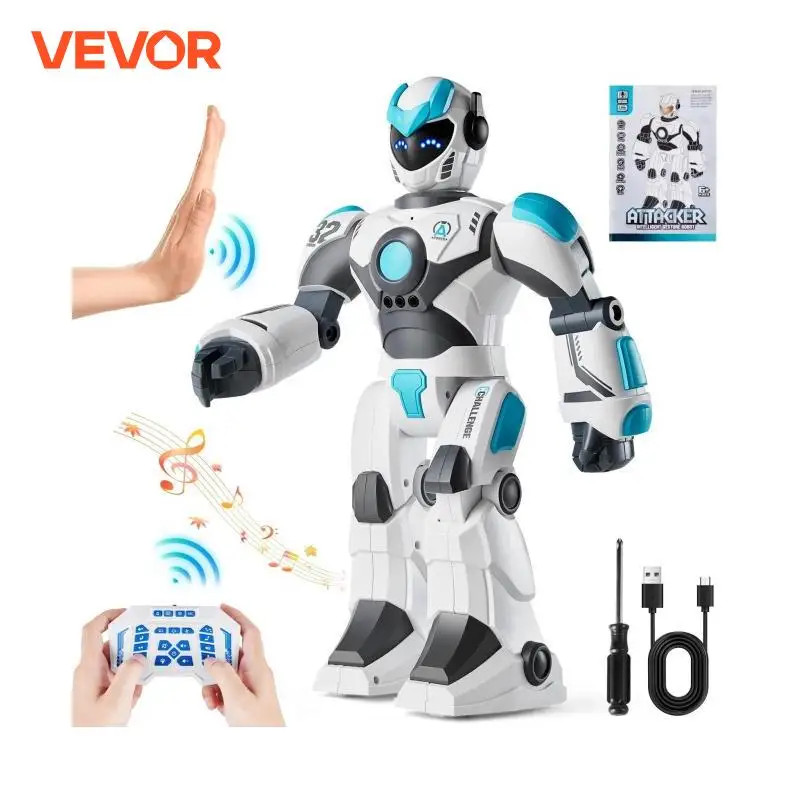 VEVOR RC Robot Toys Mechanical Combat Police Early Education Intelligent Robot Electric Singing Dan