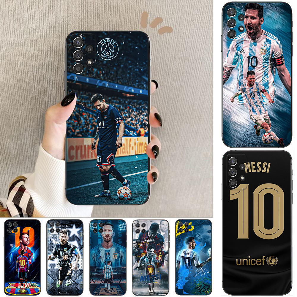 Realme 12 Lite 12X 13 Narzo 50i N55 C51S C61 C63 C65 C67 Q7 Lionel Messi6 เคสโทรศัพท์สีดํานุ่ม