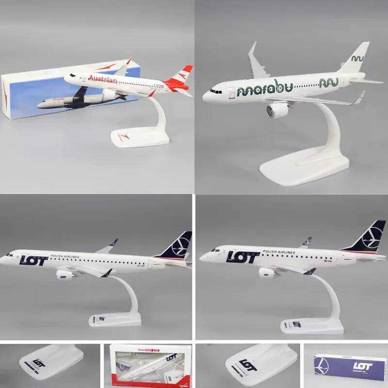 C A320neo Marabu/A320neo Austrian/E-175 E15 LOT Polish Air Aire Aircraft Assembl Plane Model Airpla