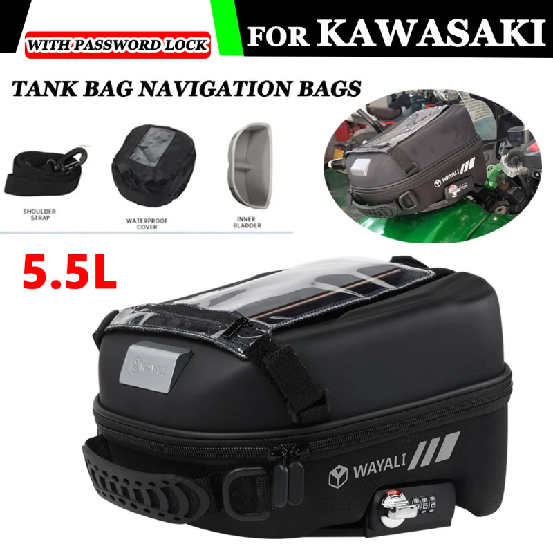 For KAWASAKI Versys 650 KLE650 Versys1000 Z750 Z750R Z800 Z900RS Z1000 SX Motorcycle 5.5L Tank Bag