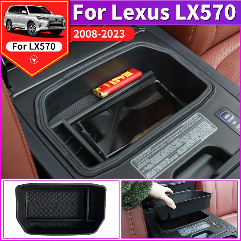 For Lexus LX570 2008-2022 Central Storage Box Modification Accessories LX 570 Storage Bracket Tray